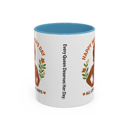 Happy Mother's Day Coffee Mug - Every Queen Deserves Her Day - Afro