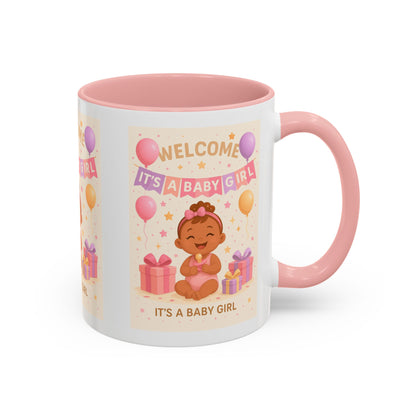 Personalized Baby Girl Welcome Mug - Cute Baby Design
