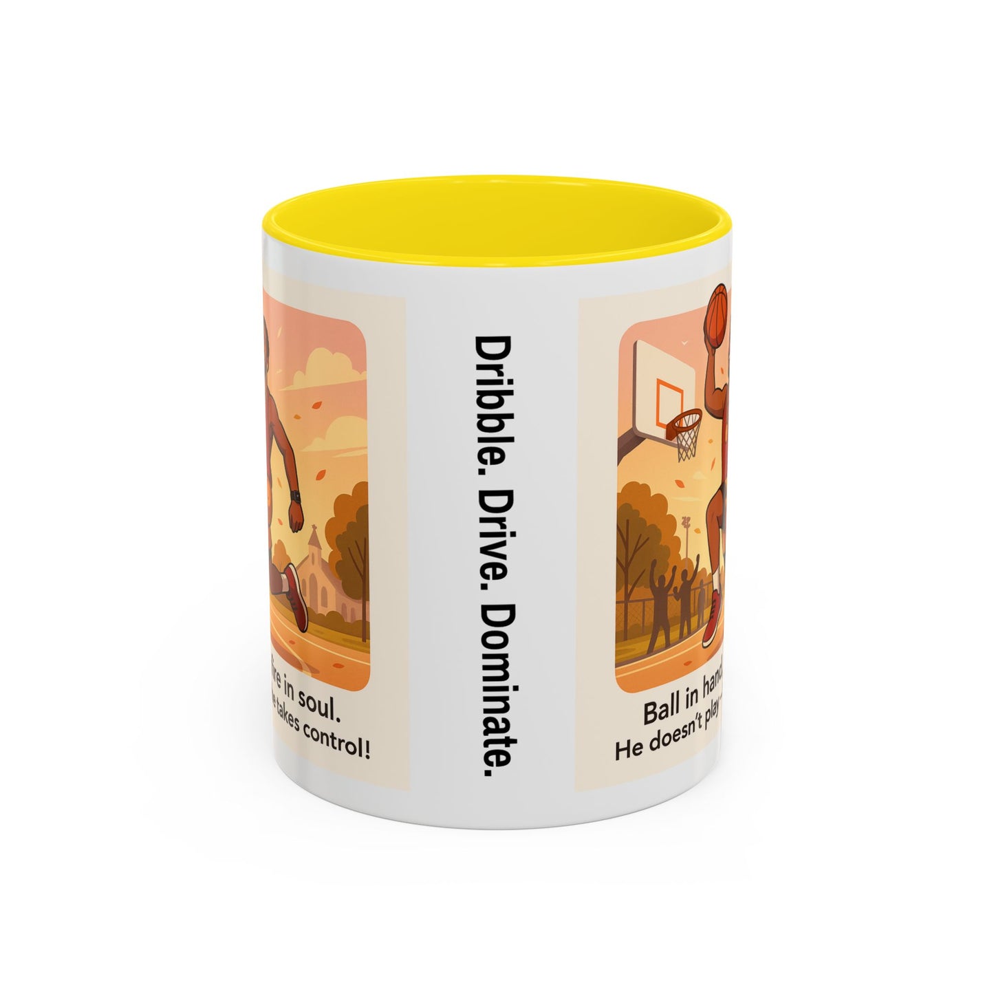Dynamic Basketball Coffee Mug - Motivational Sports