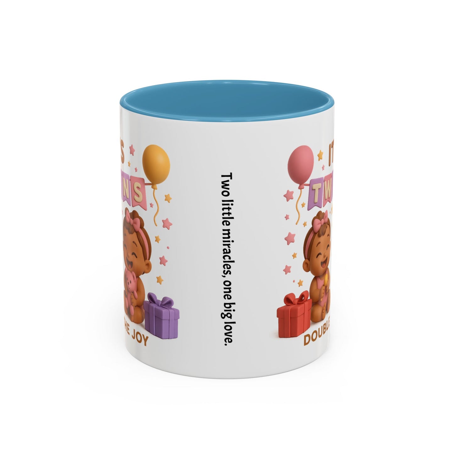 Twins Celebration Coffee Mug – Double the Joy, Gifts for New Parents, Baby Shower Favor, Sibling Gift, Cute Mug for Twins