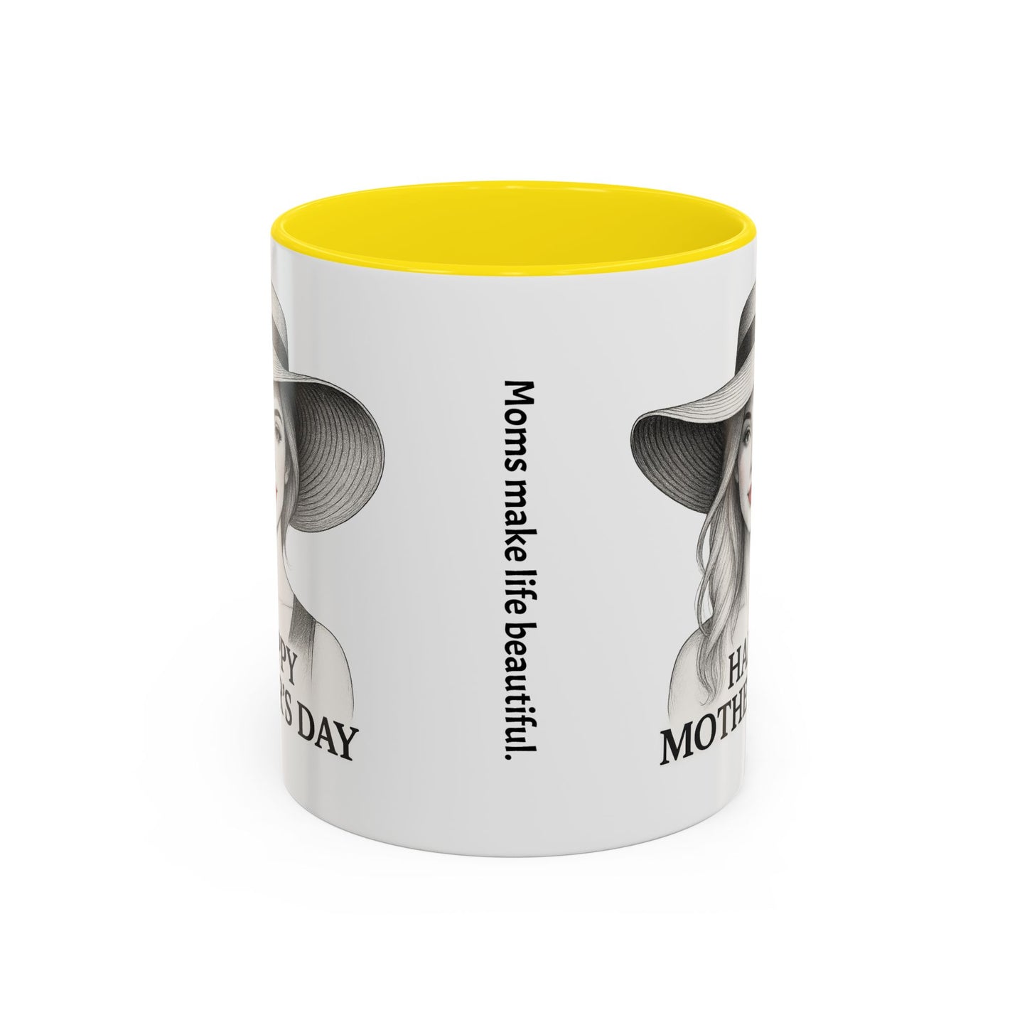 Happy Mother's Day Accent Coffee Mug - Stylish Gift for Moms