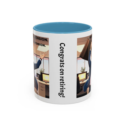 Retirement Celebration Coffee Mug - Goodbye Tension, Hello Pension!