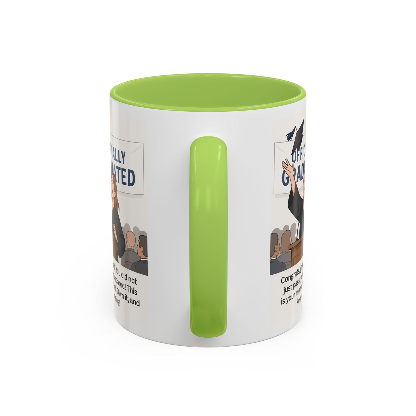 Officially Graduated Coffee Mug - Celebratory Graduation Gift for Grads - Motivational 11oz & 15oz Accent Mug