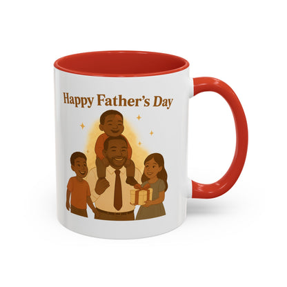 Happy Father's Day Coffee Mug - Celebrate Dad with Joyful Family Design