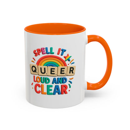 Pride Coffee Mug - Spell It Queer Loud and Clear