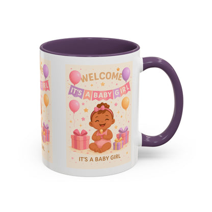 Personalized Baby Girl Welcome Mug - Cute Baby Design