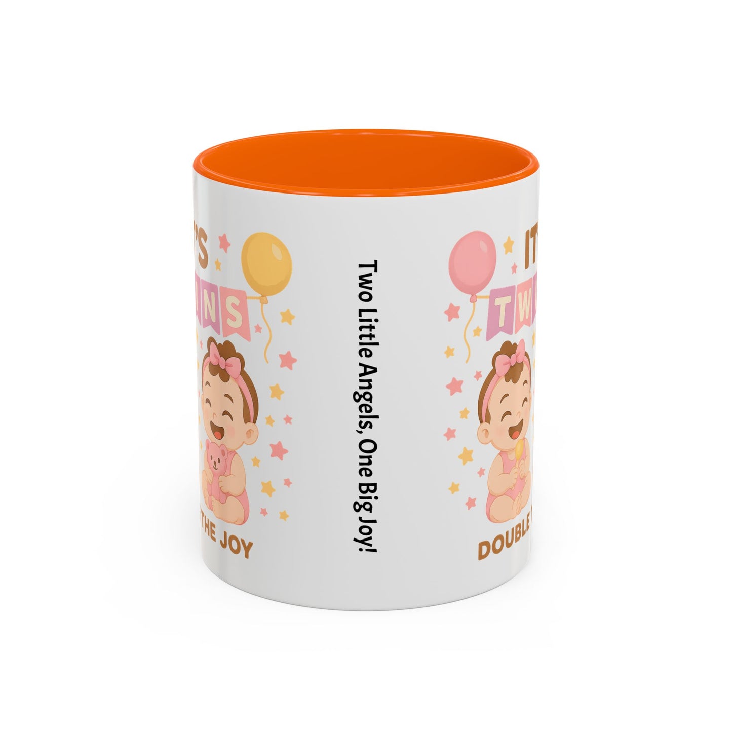 Twin Celebration Coffee Mug, Cute Twins Mug for Parents, Baby Shower Gift, Personalized Coffee Cup, Double the Joy Mug