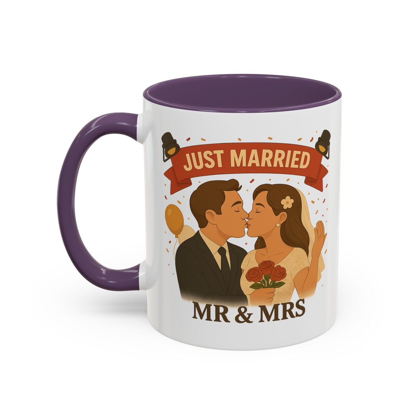 Just Married Coffee Mug | Wedding Gift | Newlywed Coffee Cup | Mr & Mrs Mug | Bride and Groom Drinkware