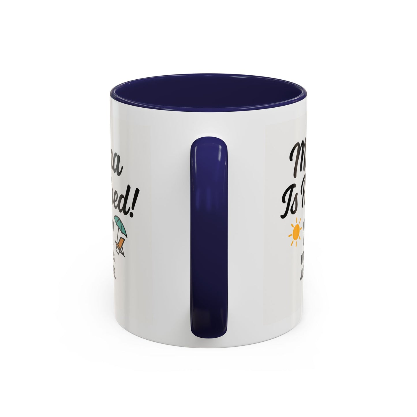 Retirement Celebration Coffee Mug - 'Mama Is Retired!' - Black Accent - 11oz & 15oz