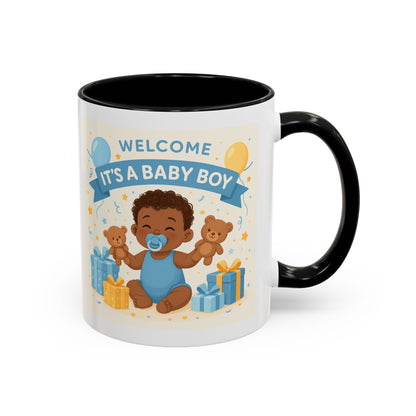 Welcome Baby Boy Coffee Mug - Born to Steal Hearts - Perfect Baby Shower Gift