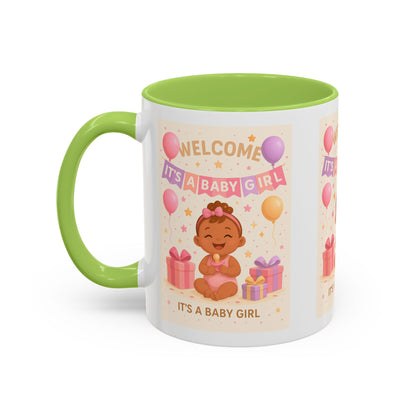 Personalized Baby Girl Welcome Mug - Cute Baby Design