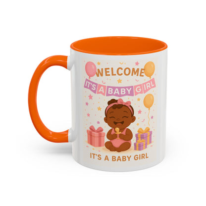 Welcome Baby Girl Coffee Mug | Cute Drinkware, Celebration Mug