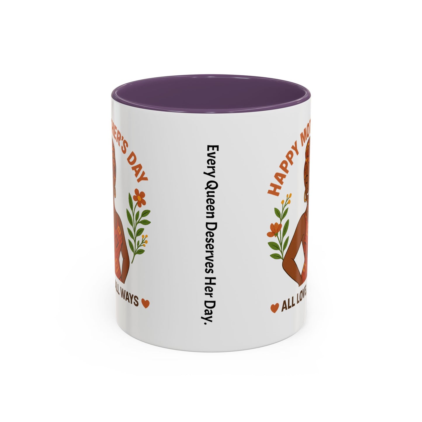 Happy Mother's Day Coffee Mug - Every Queen Deserves Her Day - Afro
