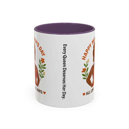 Happy Mother's Day Coffee Mug - Every Queen Deserves Her Day - Afro