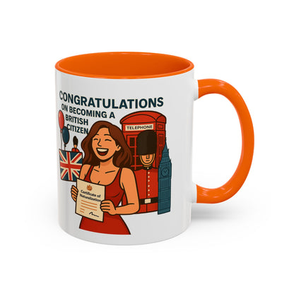 Celebratory British Citizenship Mug, Unique Gift for New Citizens, Fun Coffee Cup, Personal Achievement