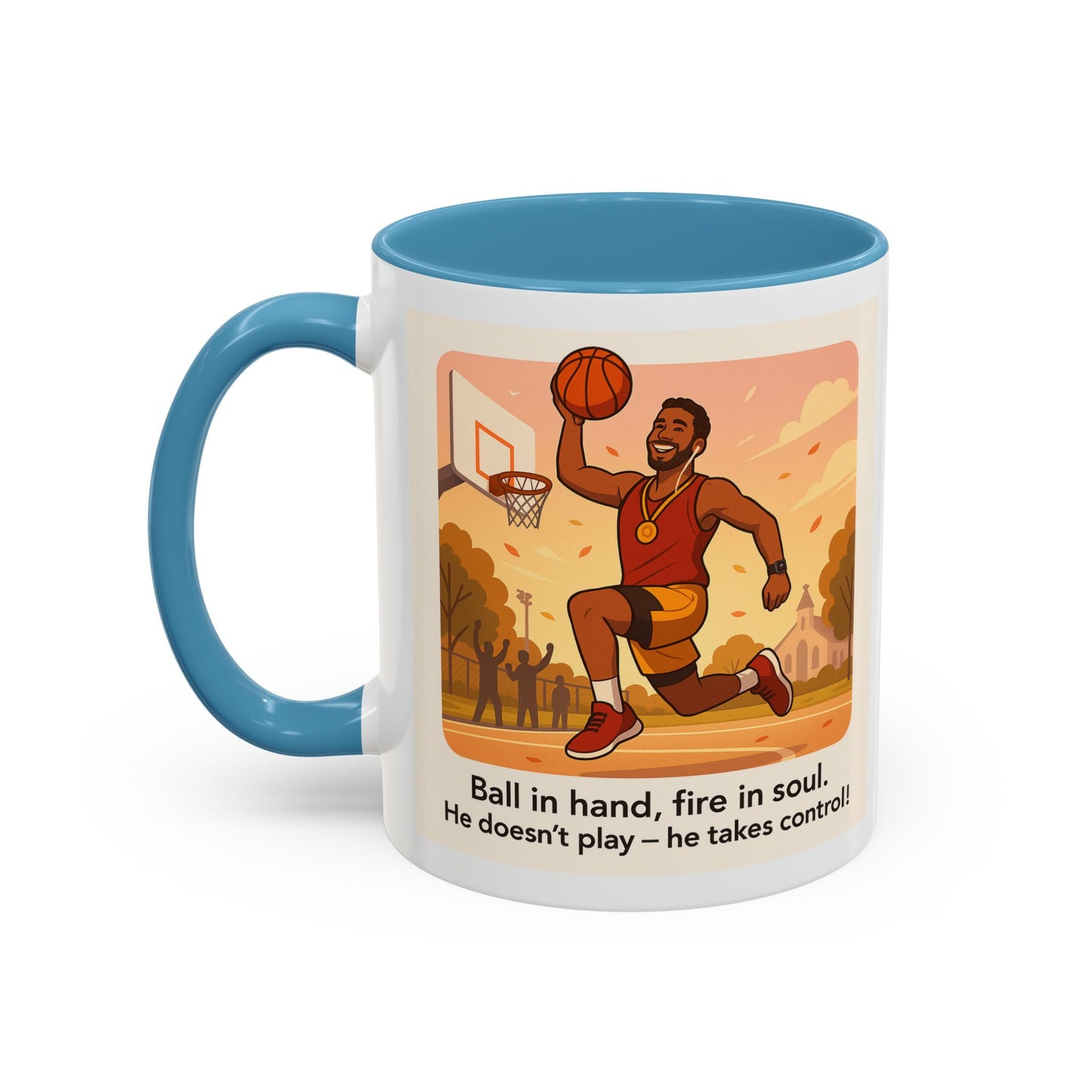 Dynamic Basketball Coffee Mug - Motivational Sports