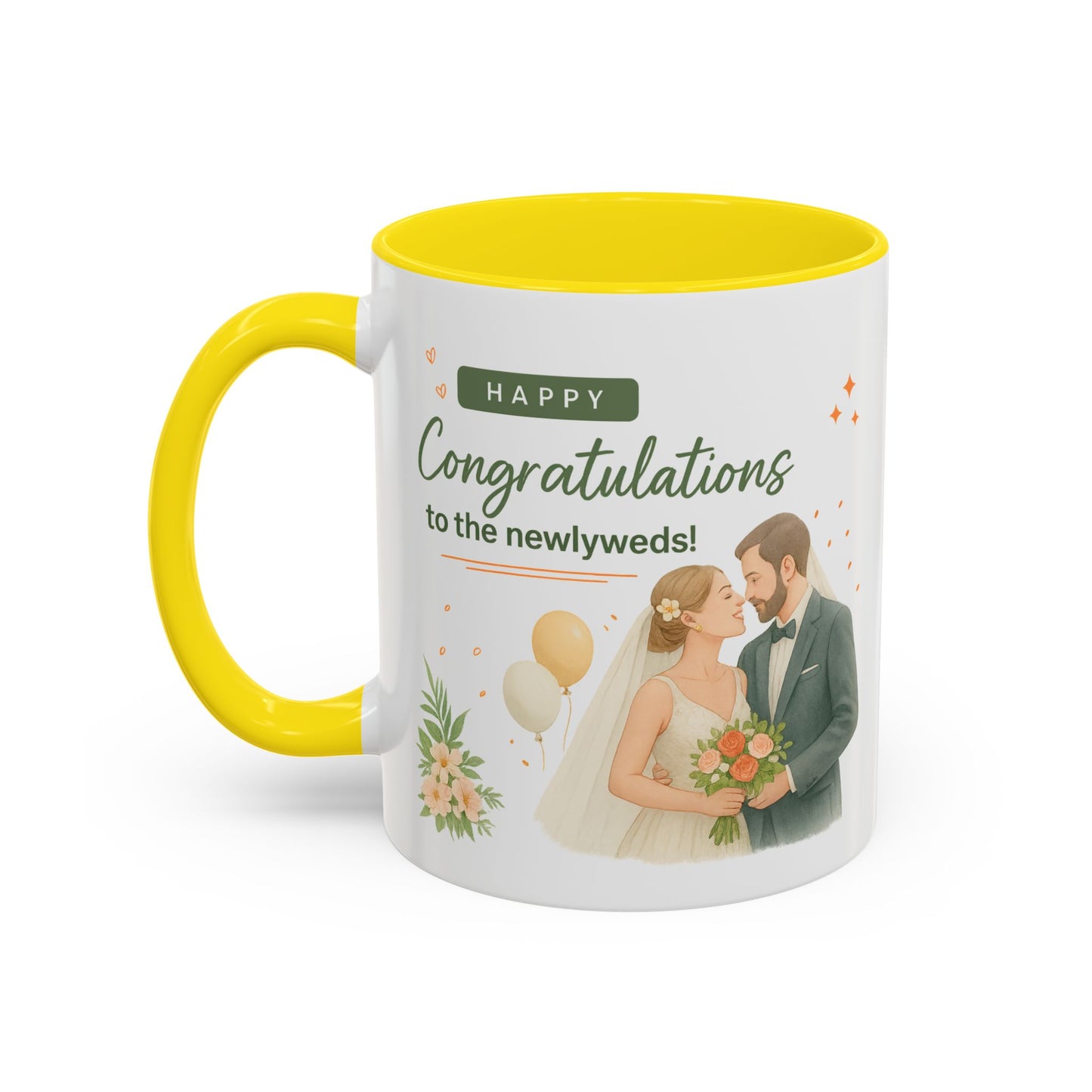 Personalized Wedding Congratulations Mug, Newlywed Gift, Custom Couples Cup, Bridal Shower Favor, Unique Wedding Keepsake