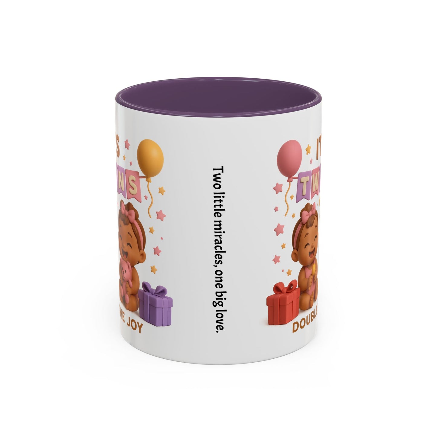 Twins Celebration Coffee Mug – Double the Joy, Gifts for New Parents, Baby Shower Favor, Sibling Gift, Cute Mug for Twins