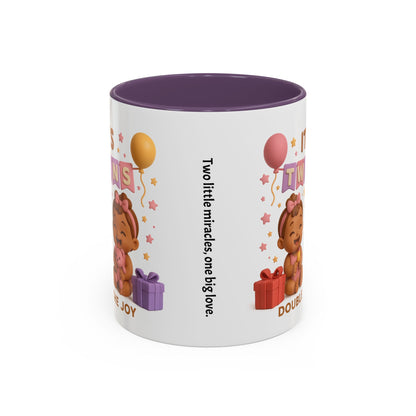 Twins Celebration Coffee Mug – Double the Joy, Gifts for New Parents, Baby Shower Favor, Sibling Gift, Cute Mug for Twins