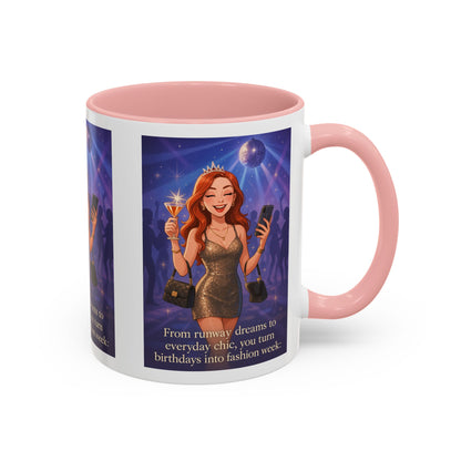 Chic Birthday Celebration Coffee Mug - Turn Birthdays into Fashion Week!