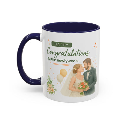 Personalized Wedding Congratulations Mug, Newlywed Gift, Custom Couples Cup, Bridal Shower Favor, Unique Wedding Keepsake