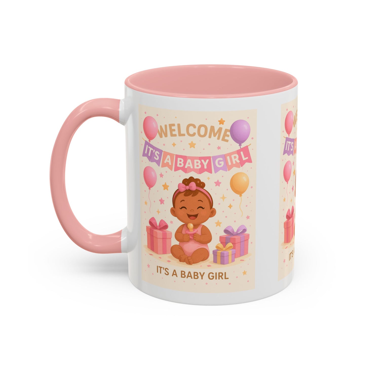 Personalized Baby Girl Welcome Mug - Cute Baby Design