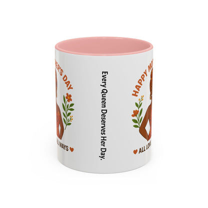Happy Mother's Day Coffee Mug - Every Queen Deserves Her Day - Afro
