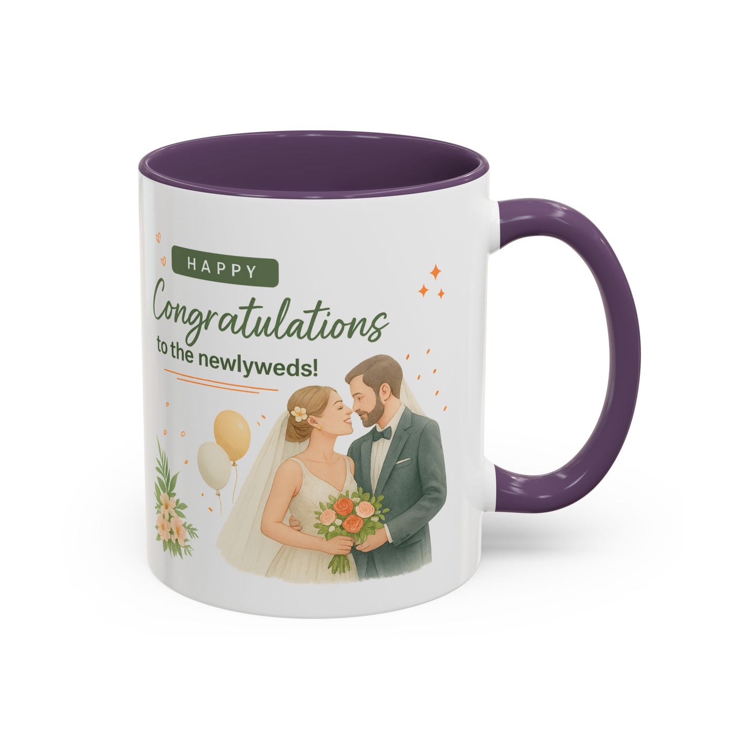 Personalized Wedding Congratulations Mug, Newlywed Gift, Custom Couples Cup, Bridal Shower Favor, Unique Wedding Keepsake
