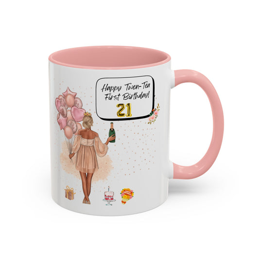 21st Birthday Celebration Coffee Mug, Funny Gift for Turning 21