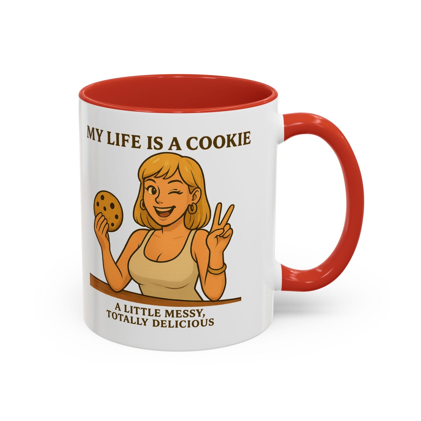 Funny Life is a Cookie Coffee Mug - Perfect for Treat Lovers