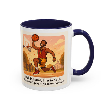 Dynamic Basketball Coffee Mug - Motivational Sports