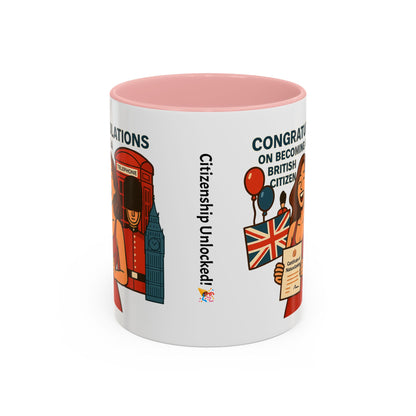 Celebratory British Citizenship Mug, Unique Gift for New Citizens, Fun Coffee Cup, Personal Achievement