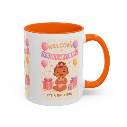 Personalized Baby Girl Welcome Mug - Cute Baby Design