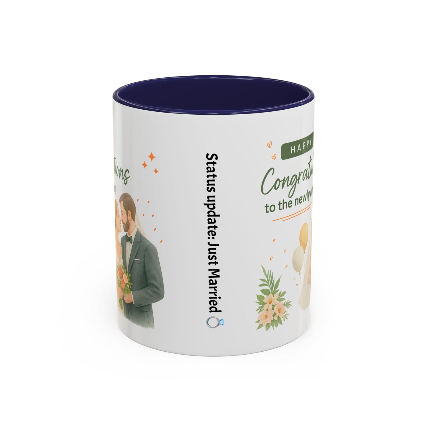 Personalized Wedding Congratulations Mug, Newlywed Gift, Custom Couples Cup, Bridal Shower Favor, Unique Wedding Keepsake