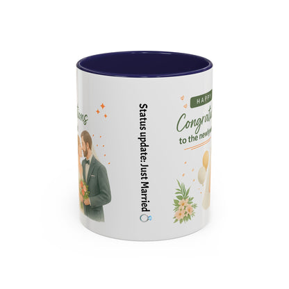 Personalized Wedding Congratulations Mug, Newlywed Gift, Custom Couples Cup, Bridal Shower Favor, Unique Wedding Keepsake