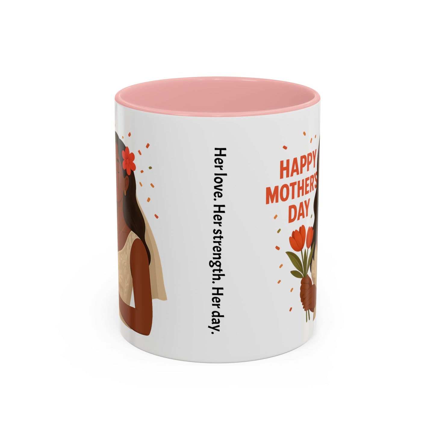 Elegant Mother's Day Accent Coffee Mug - Floral Gift, Tea Mug, Personalized Drinkware, Inspirational Cup, Birthday Present