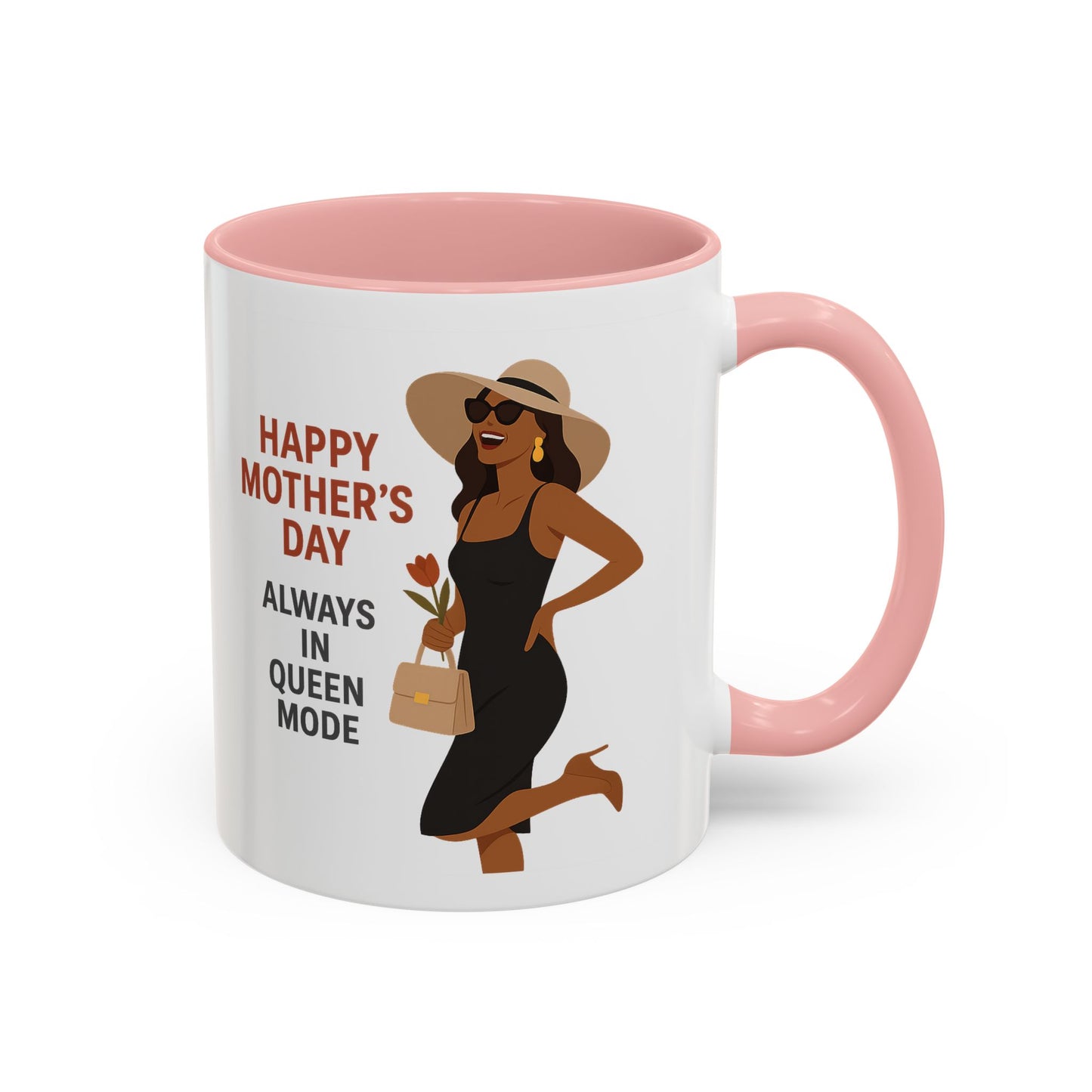 Queen Mode Mother's Day Coffee Mug | Stylish Black Accent Design