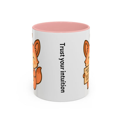 Motivational Accent Coffee Mug - 'Trust Your Intuition' & 'Believe In Yourself!'