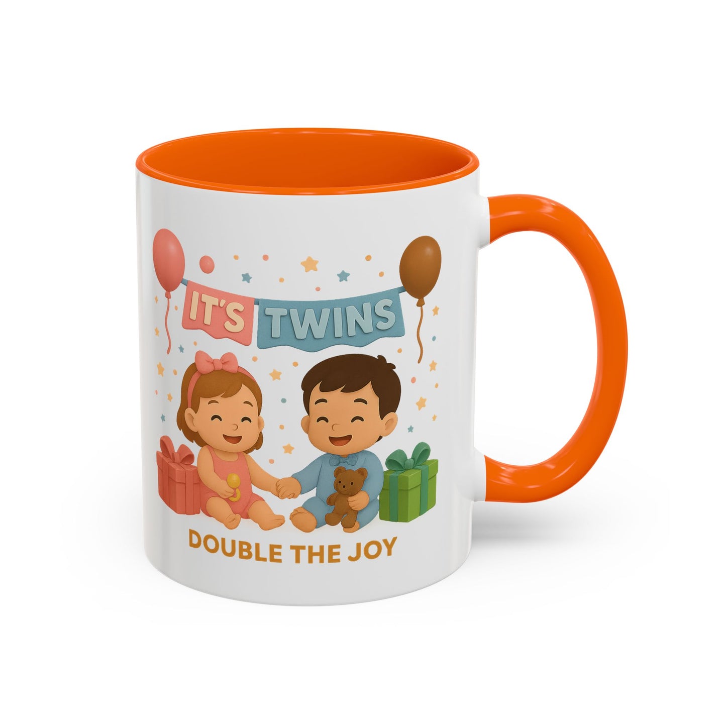 Funny Twin Celebration Coffee Mug - 'It's Twins, Double the Joy'