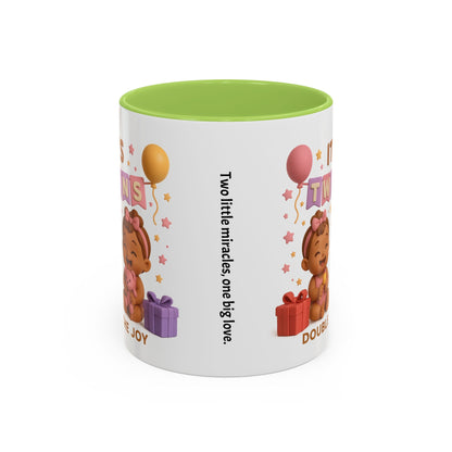Twins Celebration Coffee Mug – Double the Joy, Gifts for New Parents, Baby Shower Favor, Sibling Gift, Cute Mug for Twins