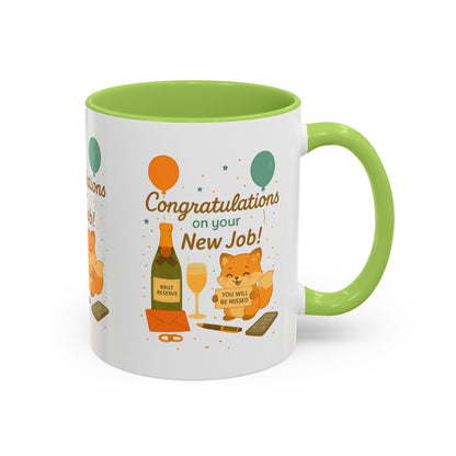 Congratulations New Job, Office Gift, Funny Coffee Cup