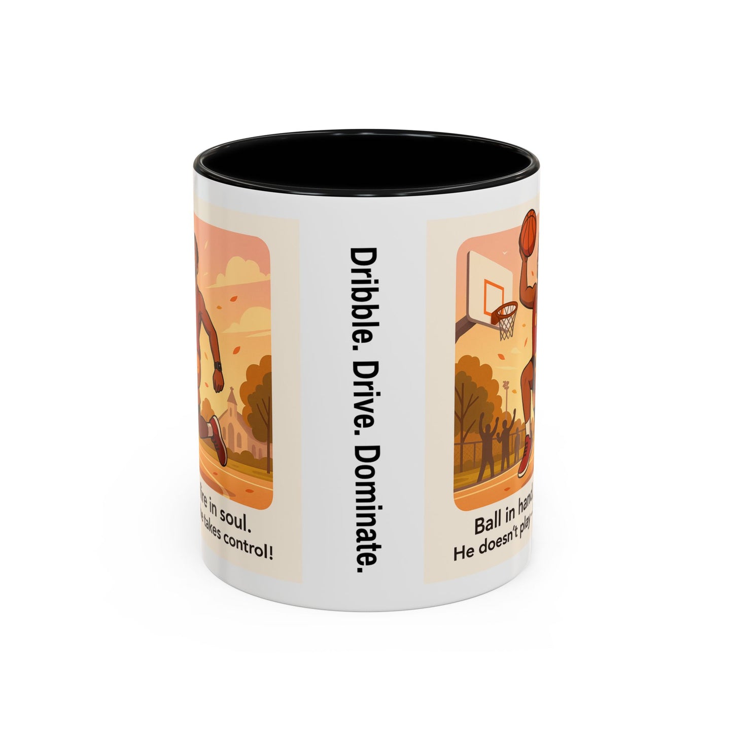 Dynamic Basketball Coffee Mug - Motivational Sports