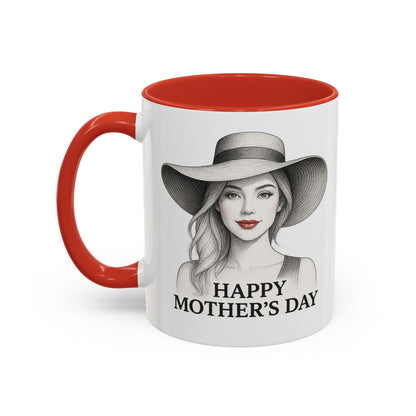 Happy Mother's Day Accent Coffee Mug - Stylish Gift for Moms