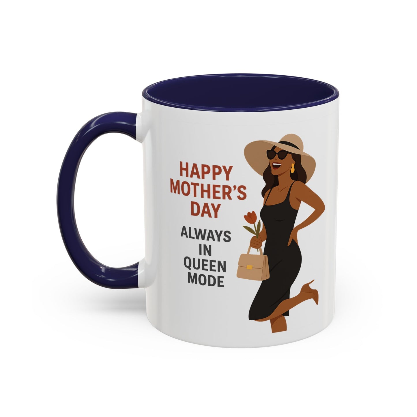 Queen Mode Mother's Day Coffee Mug | Stylish Black Accent Design