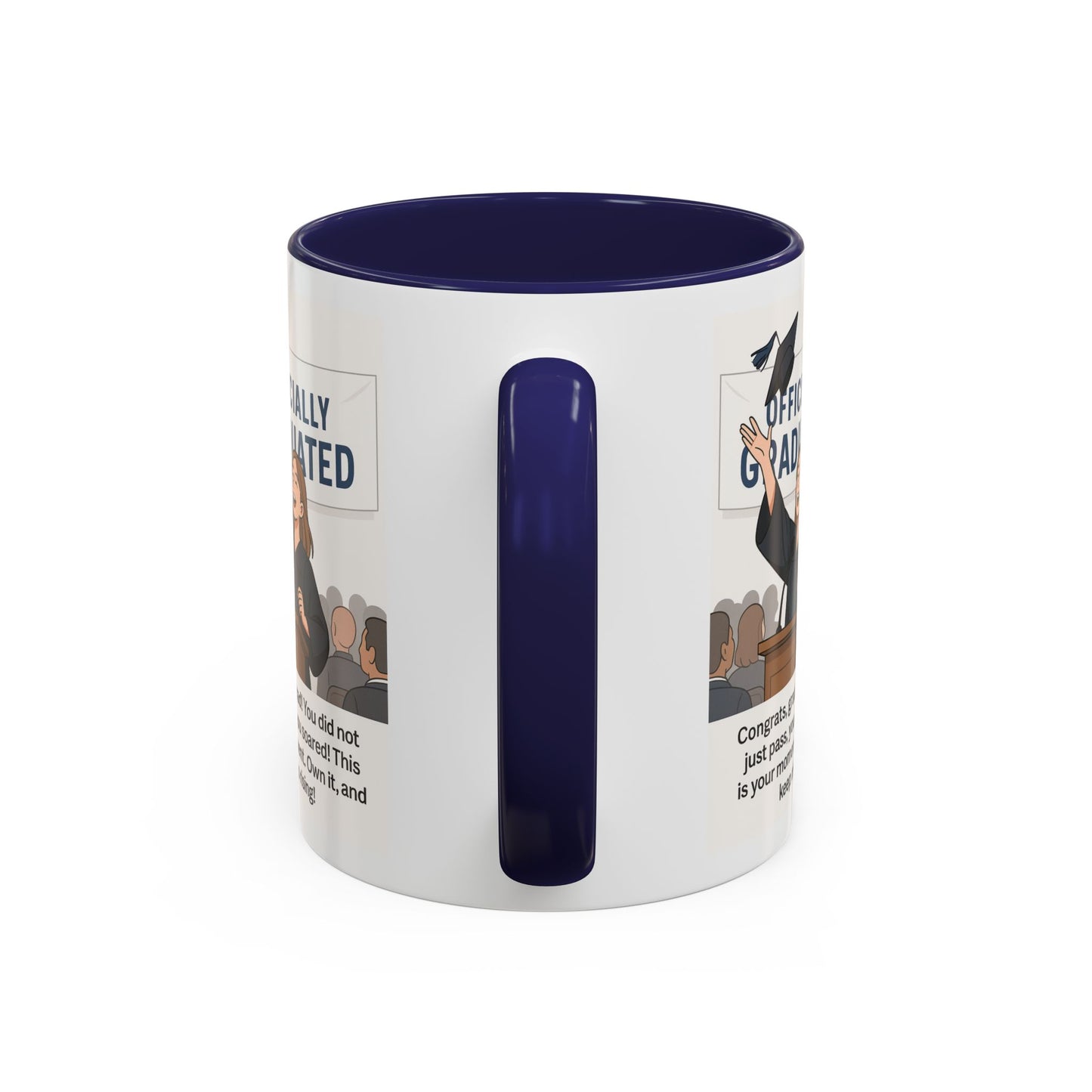 Officially Graduated Coffee Mug - Celebratory Graduation Gift for Grads - Motivational 11oz & 15oz Accent Mug