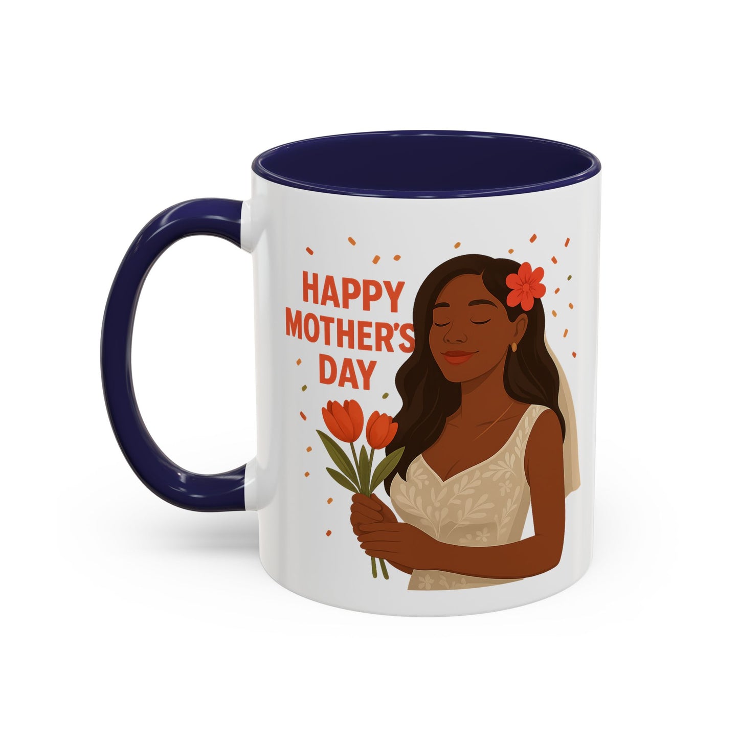 Elegant Mother's Day Accent Coffee Mug - Floral Gift, Tea Mug, Personalized Drinkware, Inspirational Cup, Birthday Present