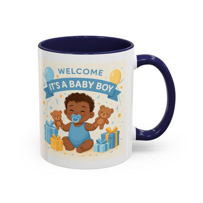 Welcome Baby Boy Coffee Mug - Born to Steal Hearts - Perfect Baby Shower Gift
