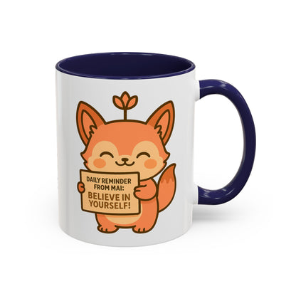 Motivational Accent Coffee Mug - 'Trust Your Intuition' & 'Believe In Yourself!'