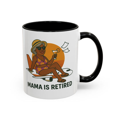 Charming Retired Mama Coffee Mug - Fun Gift for Retirement Celebration
