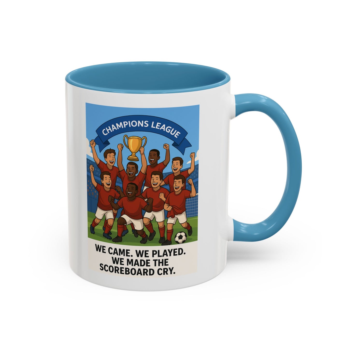 We came, We played, we conquered football Coffee Mug